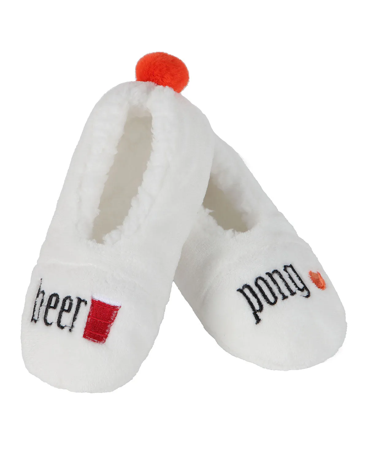 Women's Beer Pong Sherpa Lined Slippers sold by MeMoi