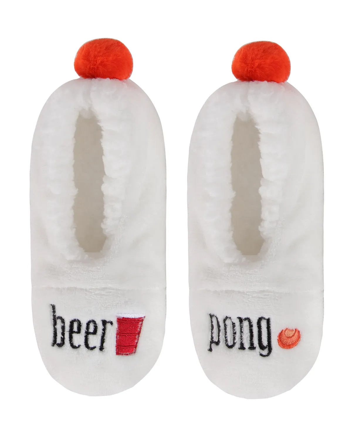Women's Beer Pong Sherpa Lined Slippers sold by MeMoi product image thumbnail 2