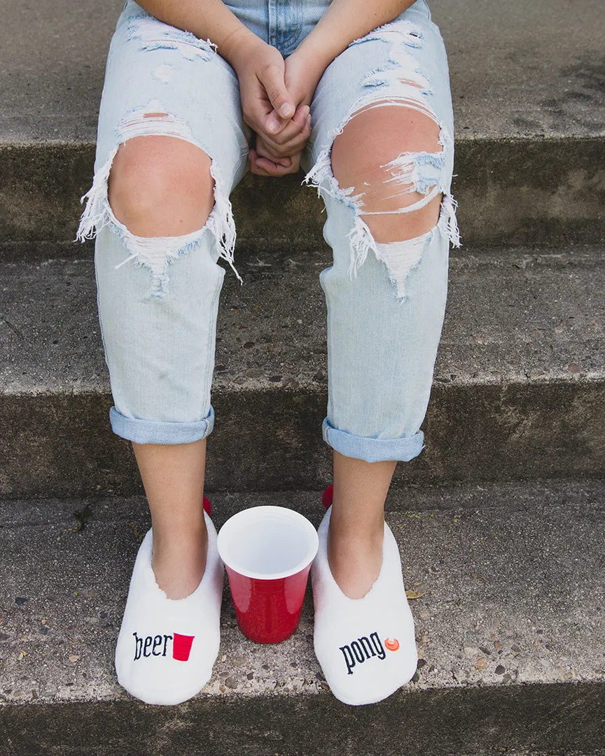 Women's Beer Pong Sherpa Lined Slippers sold by MeMoi product image thumbnail 3