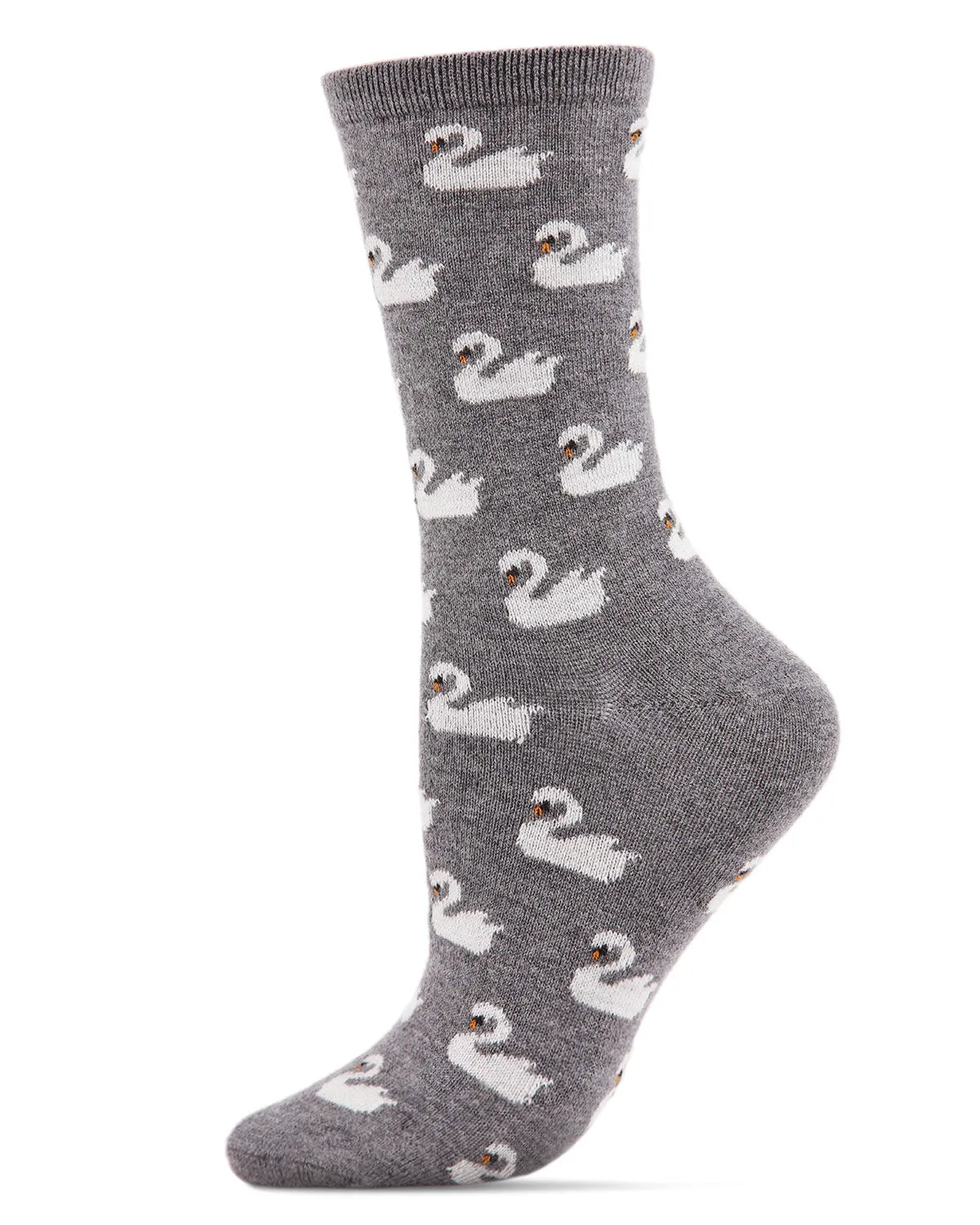 Women's Soft White Swan Cashmere Blend Crew Socks sold by MeMoi product image thumbnail 2
