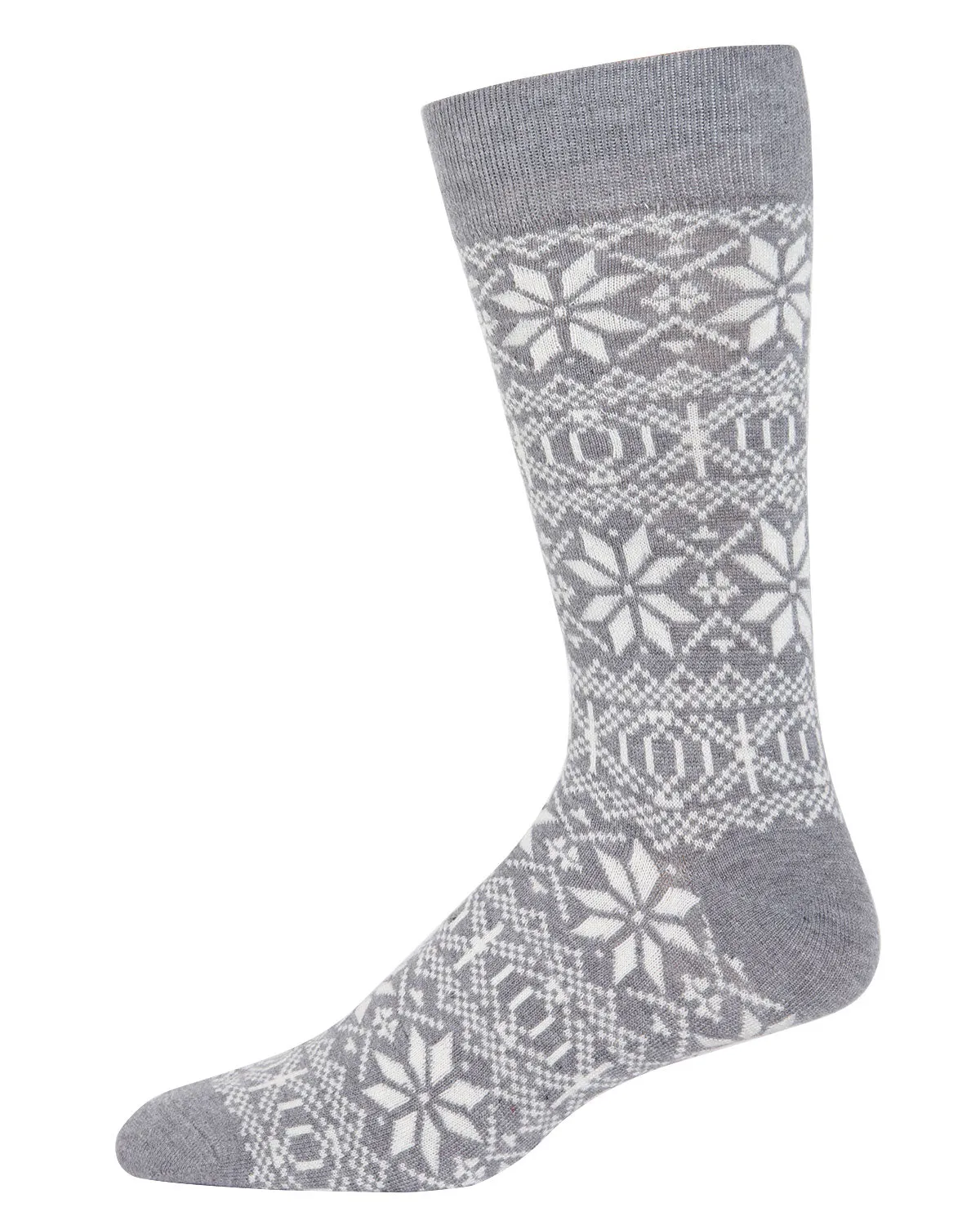 Men's Snowflake Luxuriously Soft Cashmere Blend Crew Socks sold by MeMoi