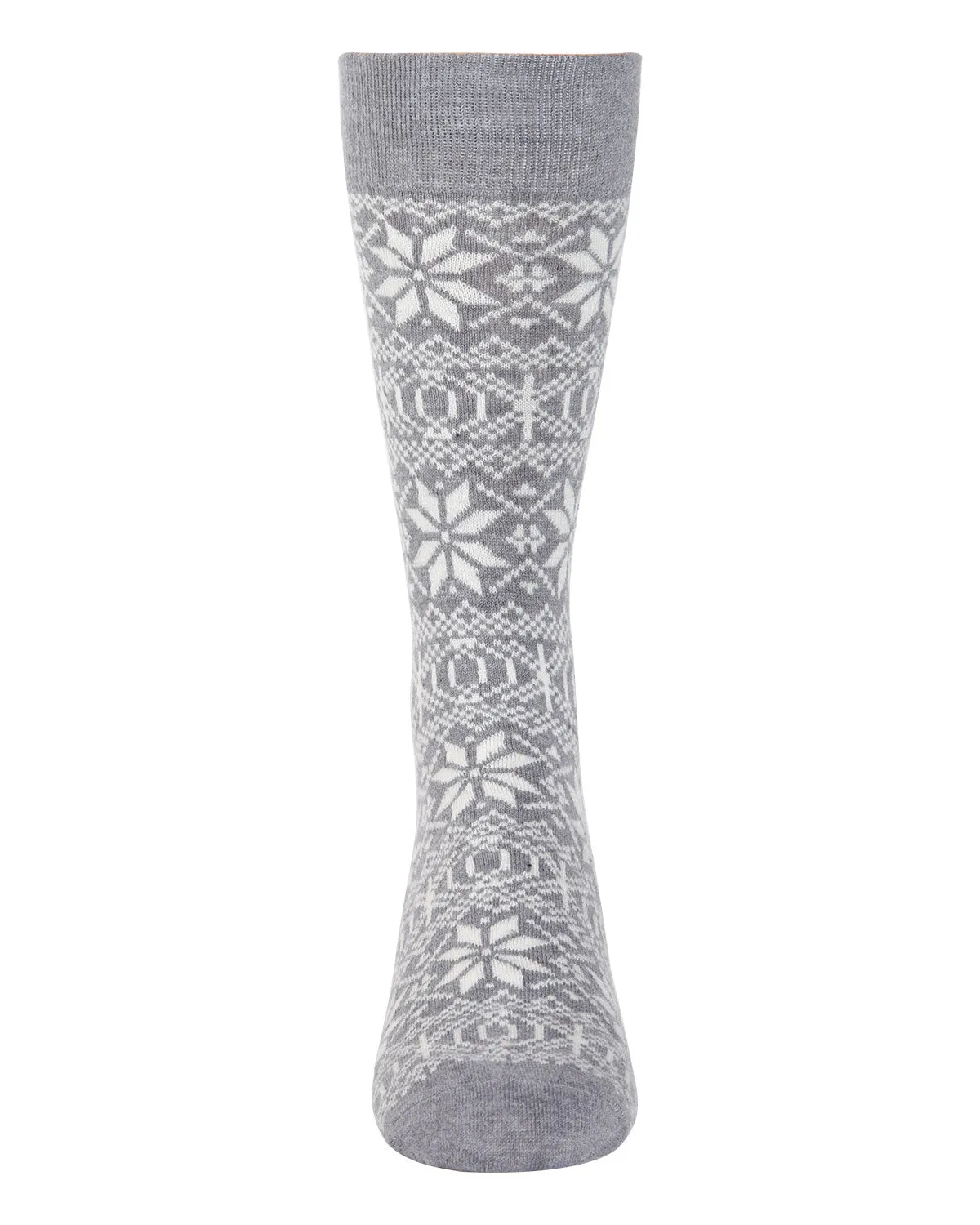 Men's Snowflake Luxuriously Soft Cashmere Blend Crew Socks sold by MeMoi product image thumbnail 2
