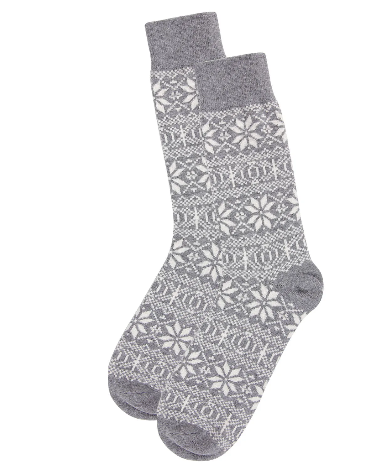 Men's Snowflake Luxuriously Soft Cashmere Blend Crew Socks sold by MeMoi product image thumbnail 3