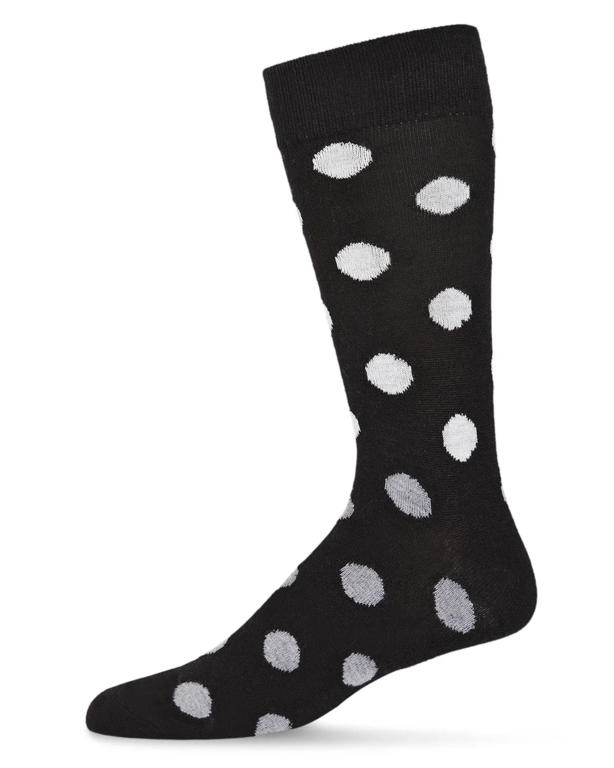 Men's Polka Dot Luxuriously Soft Cashmere Blend Crew Sock sold by MeMoi