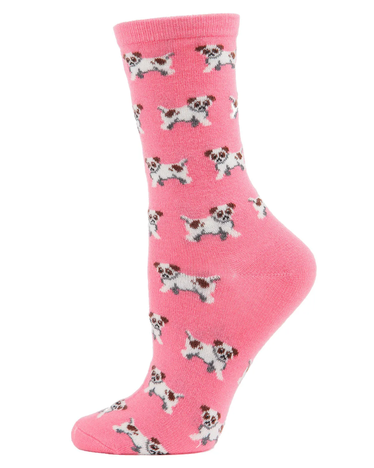Women's Playful Puppy Dogs Cashmere Blend Crew Sock sold by MeMoi product image thumbnail 2