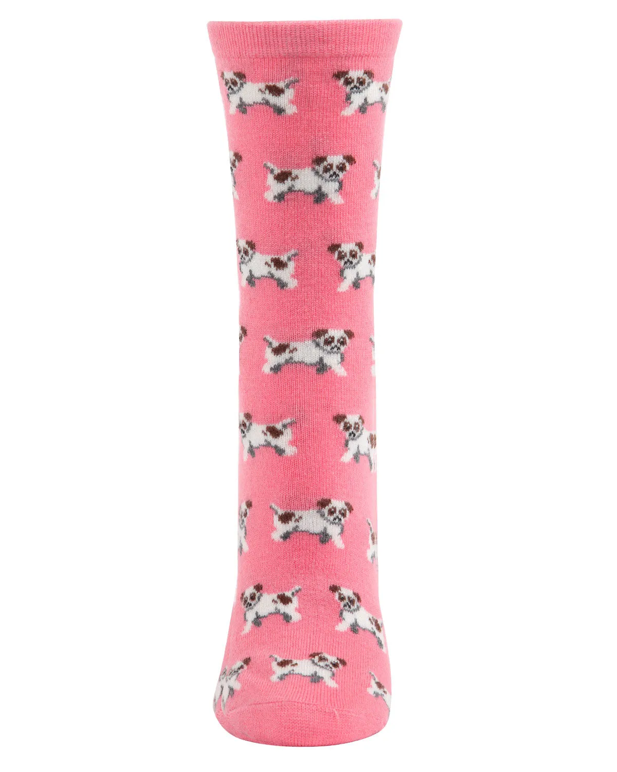 Women's Playful Puppy Dogs Cashmere Blend Crew Sock sold by MeMoi product image thumbnail 4