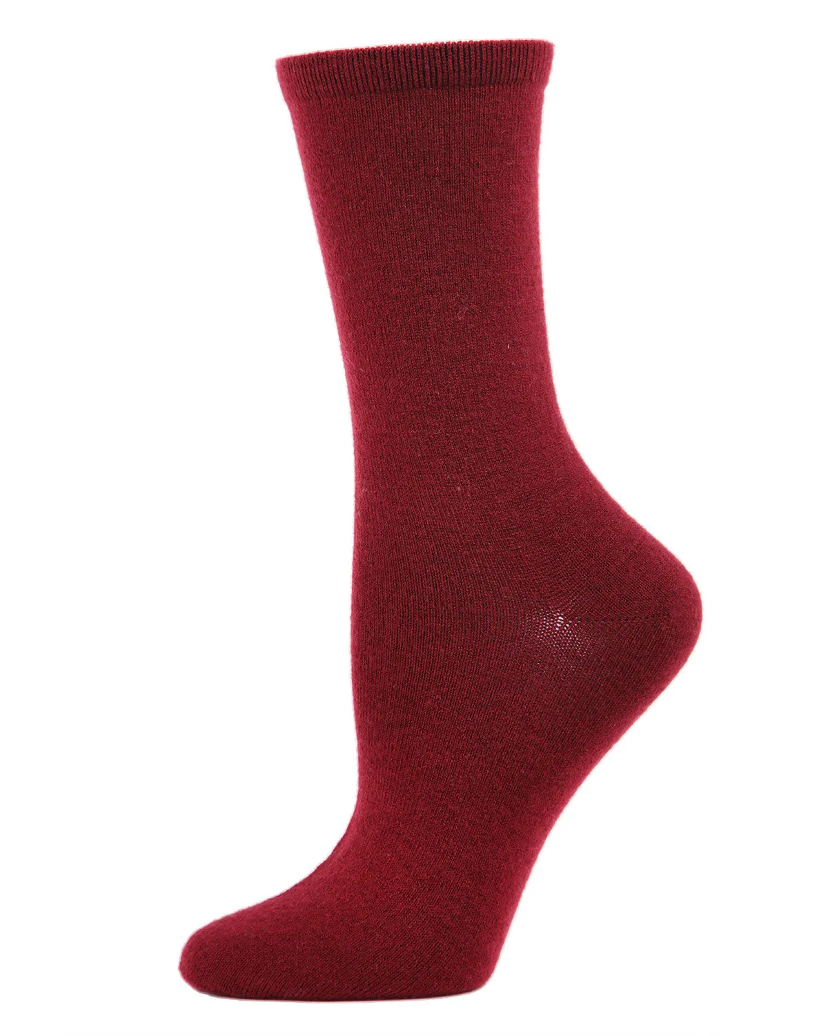 Women's Solid Soft Flat Knit Cashmere Blend Crew Sock sold by MeMoi product image thumbnail 2
