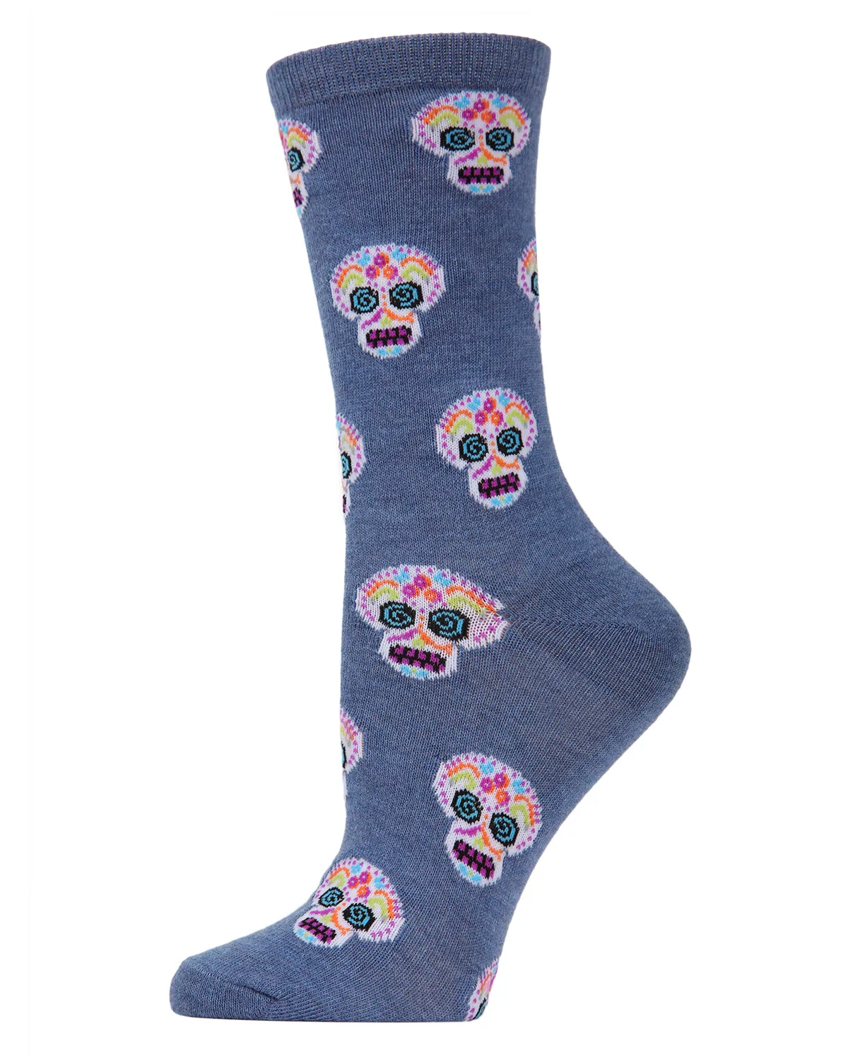 Sugar Skull Day of the Dead Crew Socks sold by MeMoi product image thumbnail 2