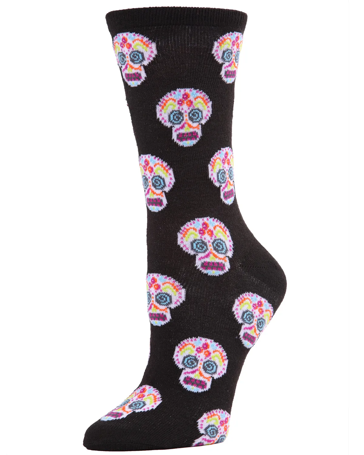 Sugar Skull Day of the Dead Crew Socks sold by MeMoi product image thumbnail 3