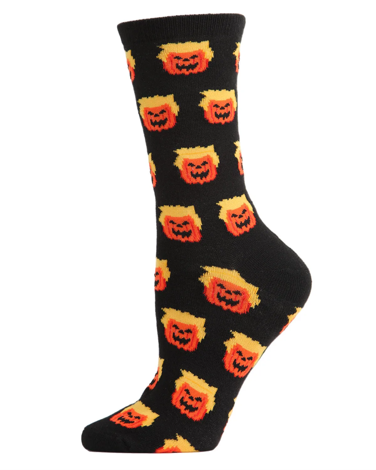 Women's Number 47 Trumpkin Halloween Novelty Crew Sock sold by MeMoi