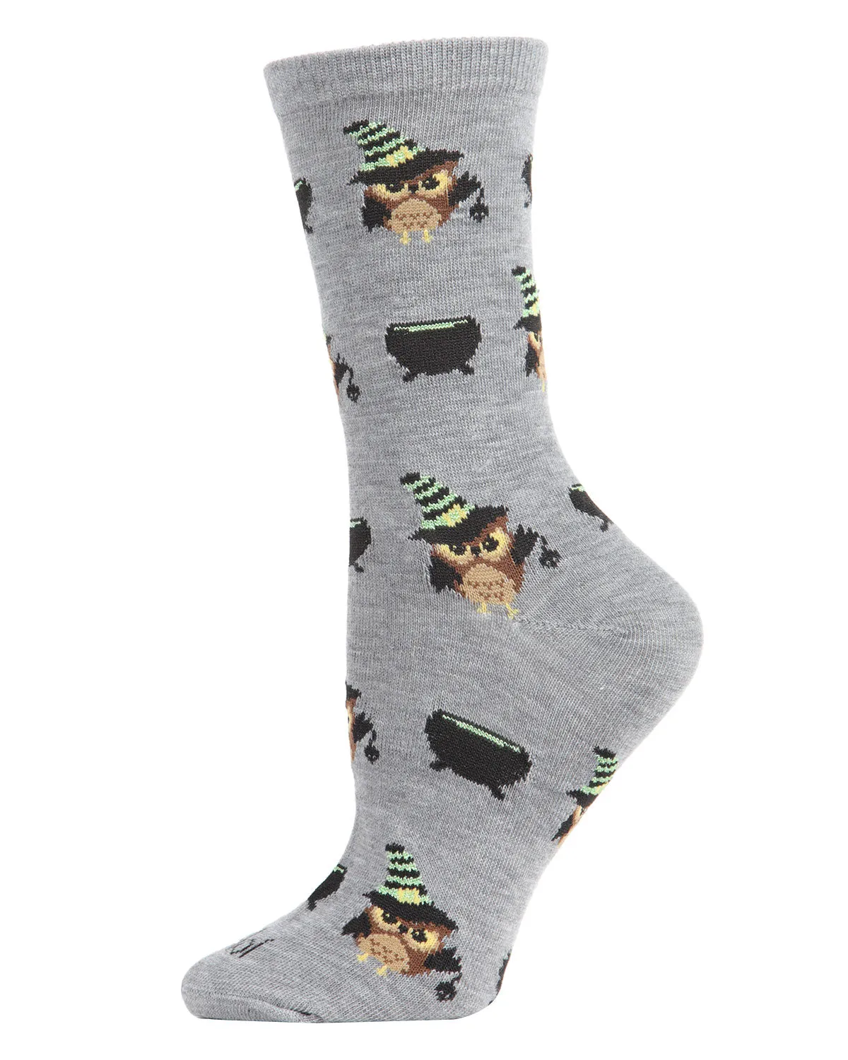 Women's Witchy Owl Festive Crew Socks sold by MeMoi product image thumbnail 4
