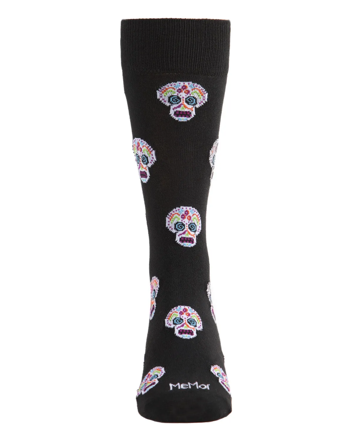 Men's Dia de los Muertos Sugar Skull Novelty Crew Sock sold by MeMoi product image thumbnail 2
