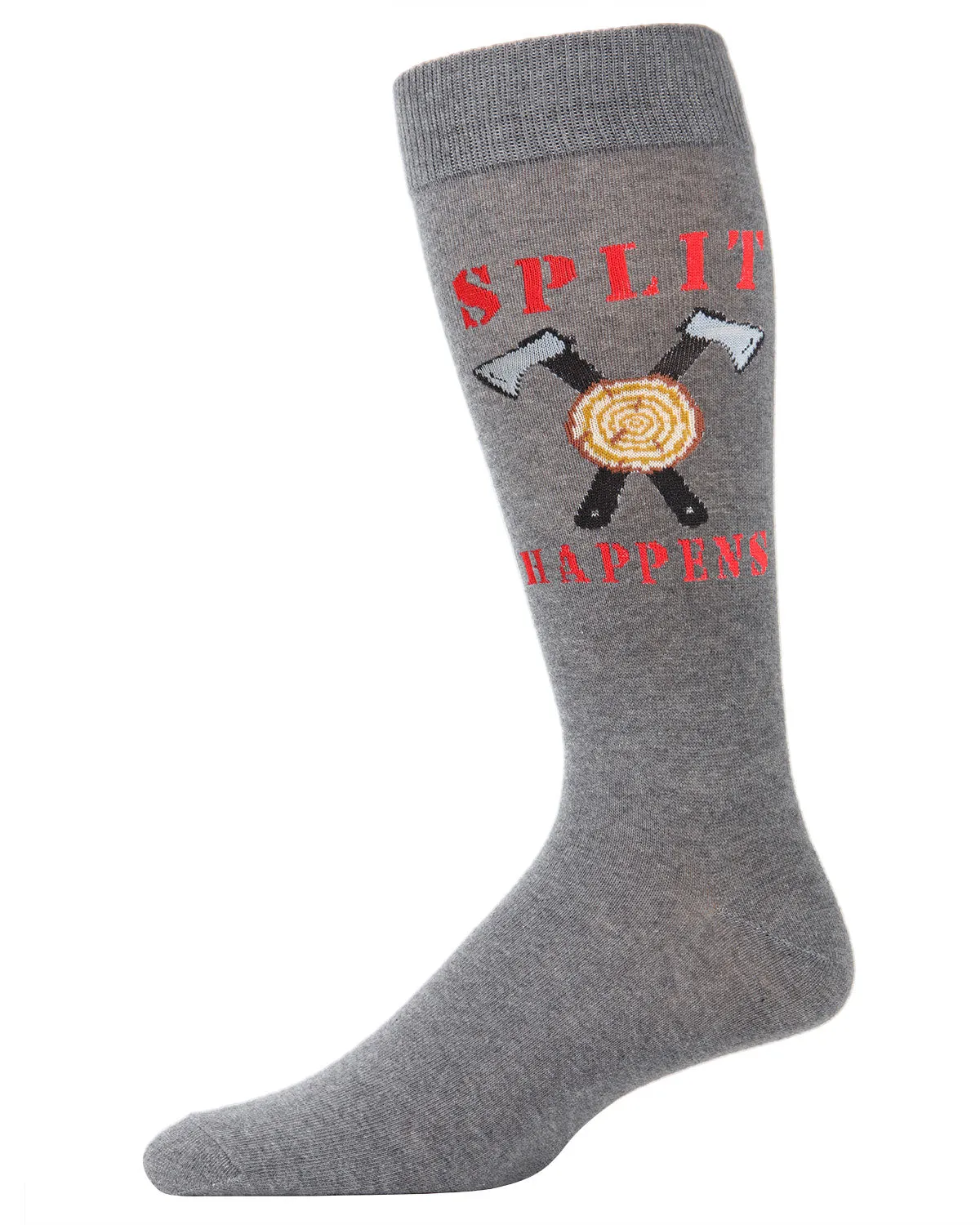 Men's Split Happens Bamboo Blend Novelty Crew Sock sold by MeMoi product image thumbnail 2