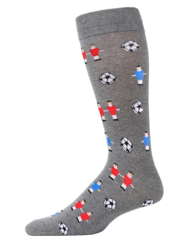Men's Fun Foosball Bamboo Blend Novelty Crew Sock sold by MeMoi