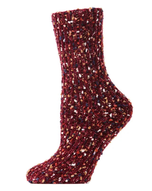 Women's Confetti Plush Cozy Tufted Crew Sock sold by MeMoi