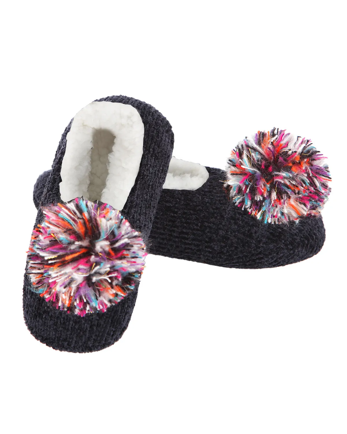Women's Plush Pom-Pom Chenille Slippers sold by MeMoi