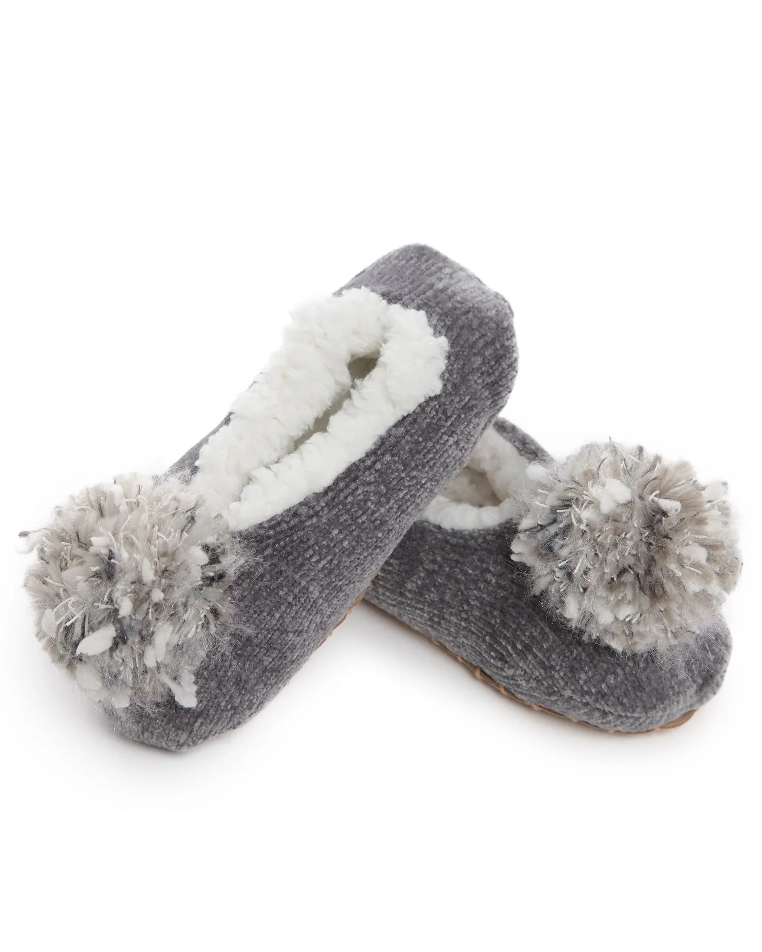 Women's Chenille Non-Skid Pom-Pom Slippers sold by MeMoi product image thumbnail 2