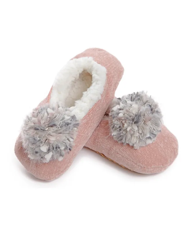 Women's Chenille Non-Skid Pom-Pom Slippers sold by MeMoi