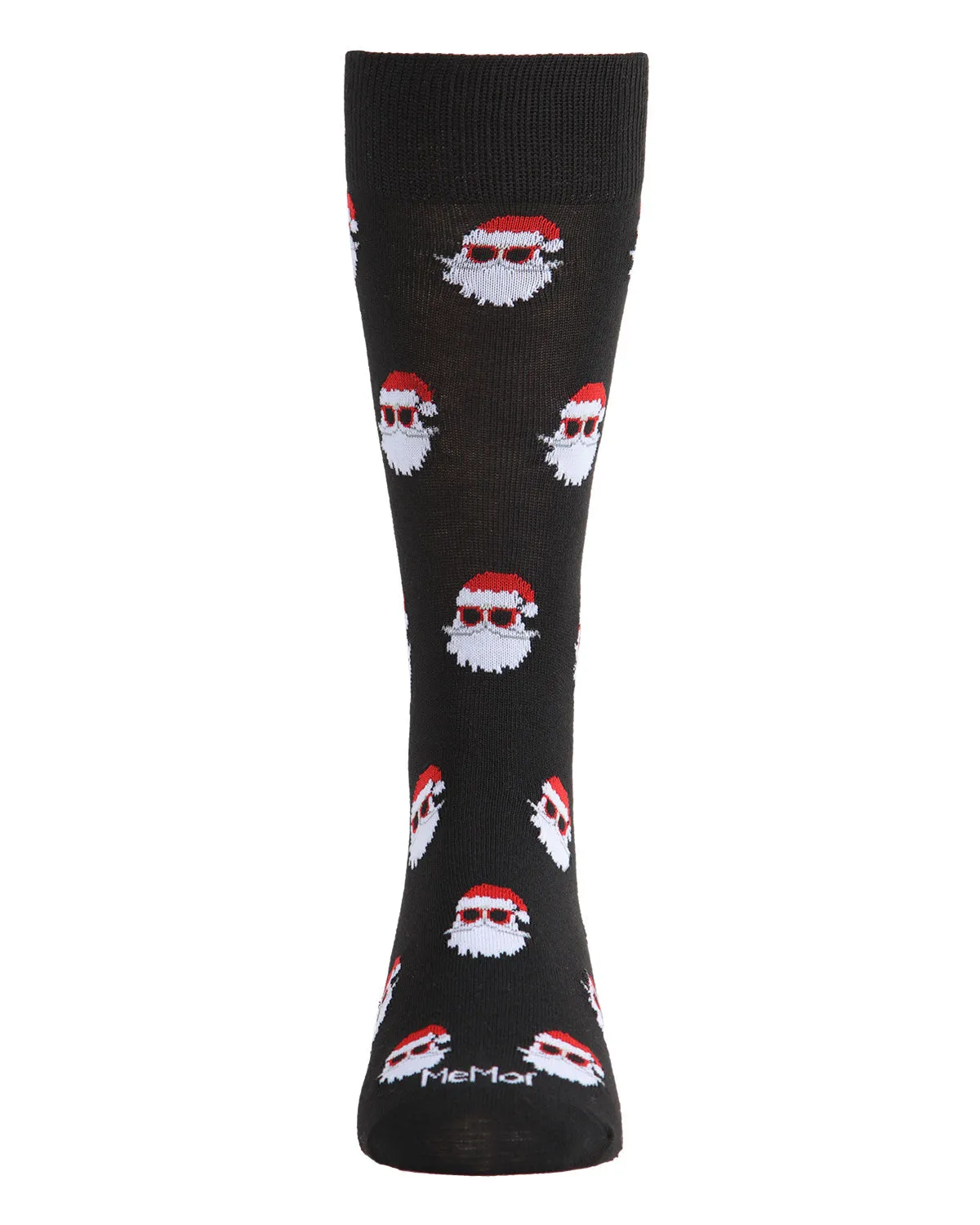Men's Festive Funny Santa Shades Novelty Crew Socks sold by MeMoi product image thumbnail 5