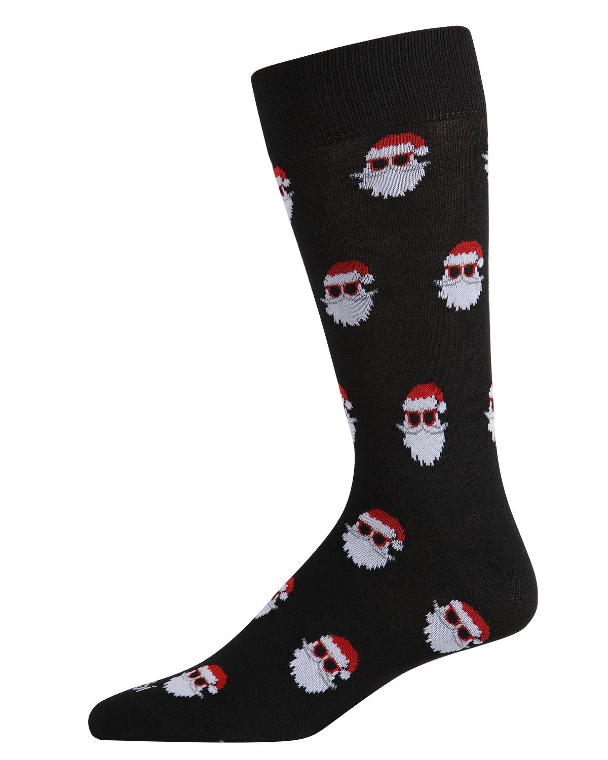 Men's Festive Funny Santa Shades Novelty Crew Socks sold by MeMoi