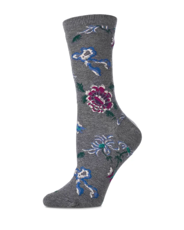 Natori Woodland Women's Cotton Blend Crew Socks sold by MeMoi