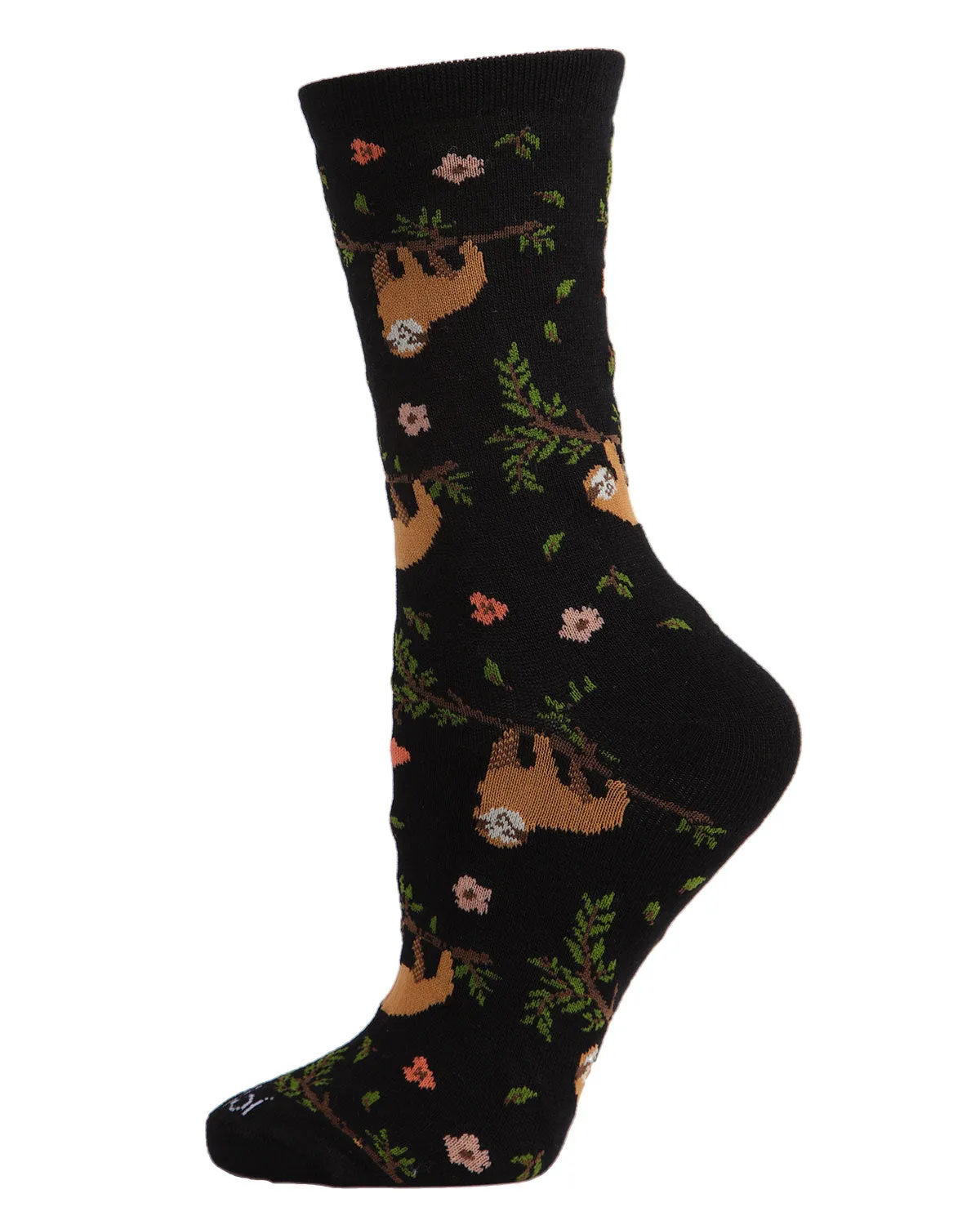 Women's Sloth Bamboo Blend Crew Socks sold by MeMoi product image thumbnail 5