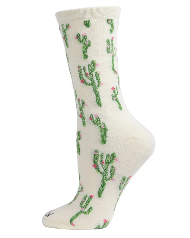 Cactus Bamboo Blend Crew Socks sold by MeMoi