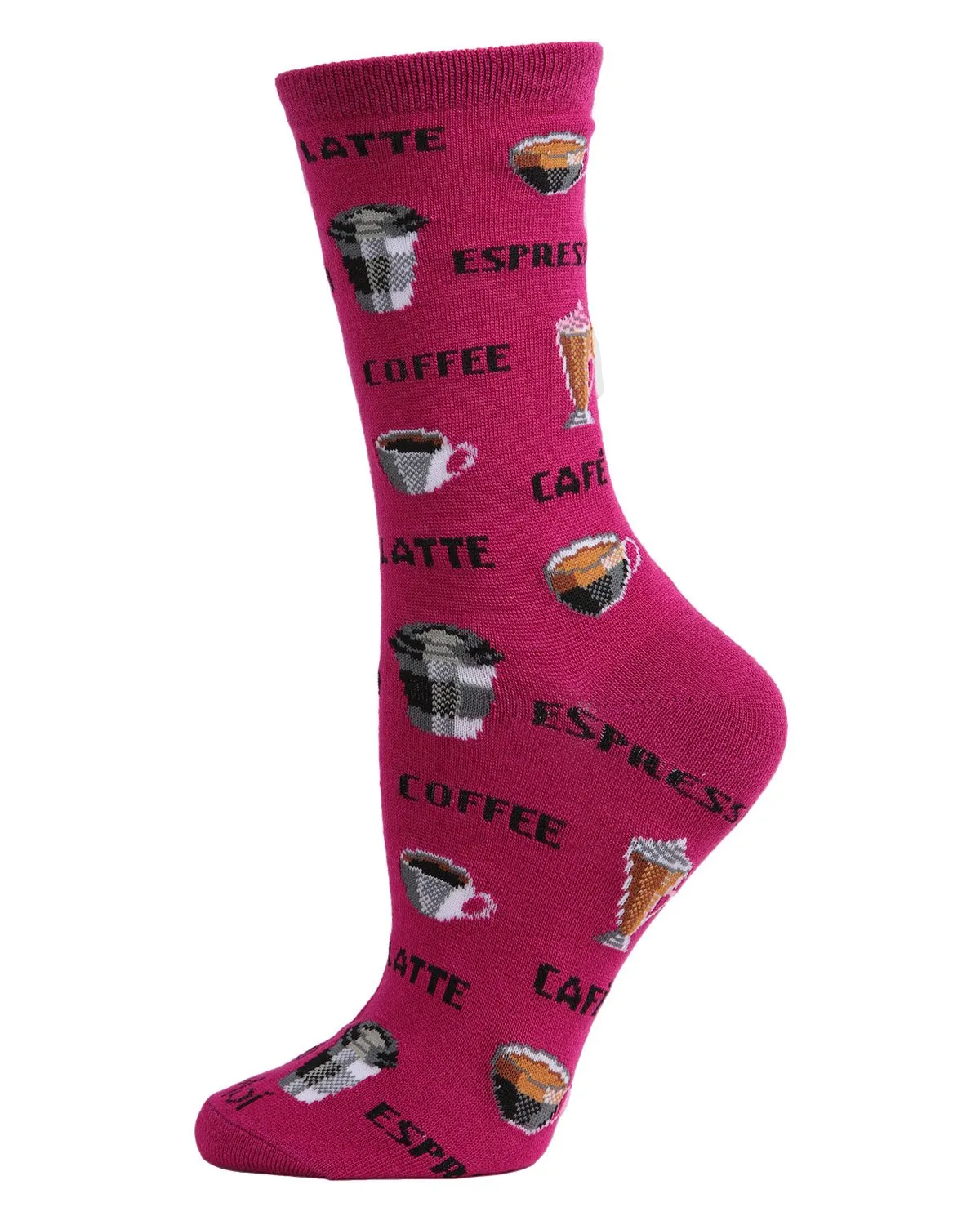 Coffee Bamboo Blend Crew Socks sold by MeMoi product image thumbnail 5