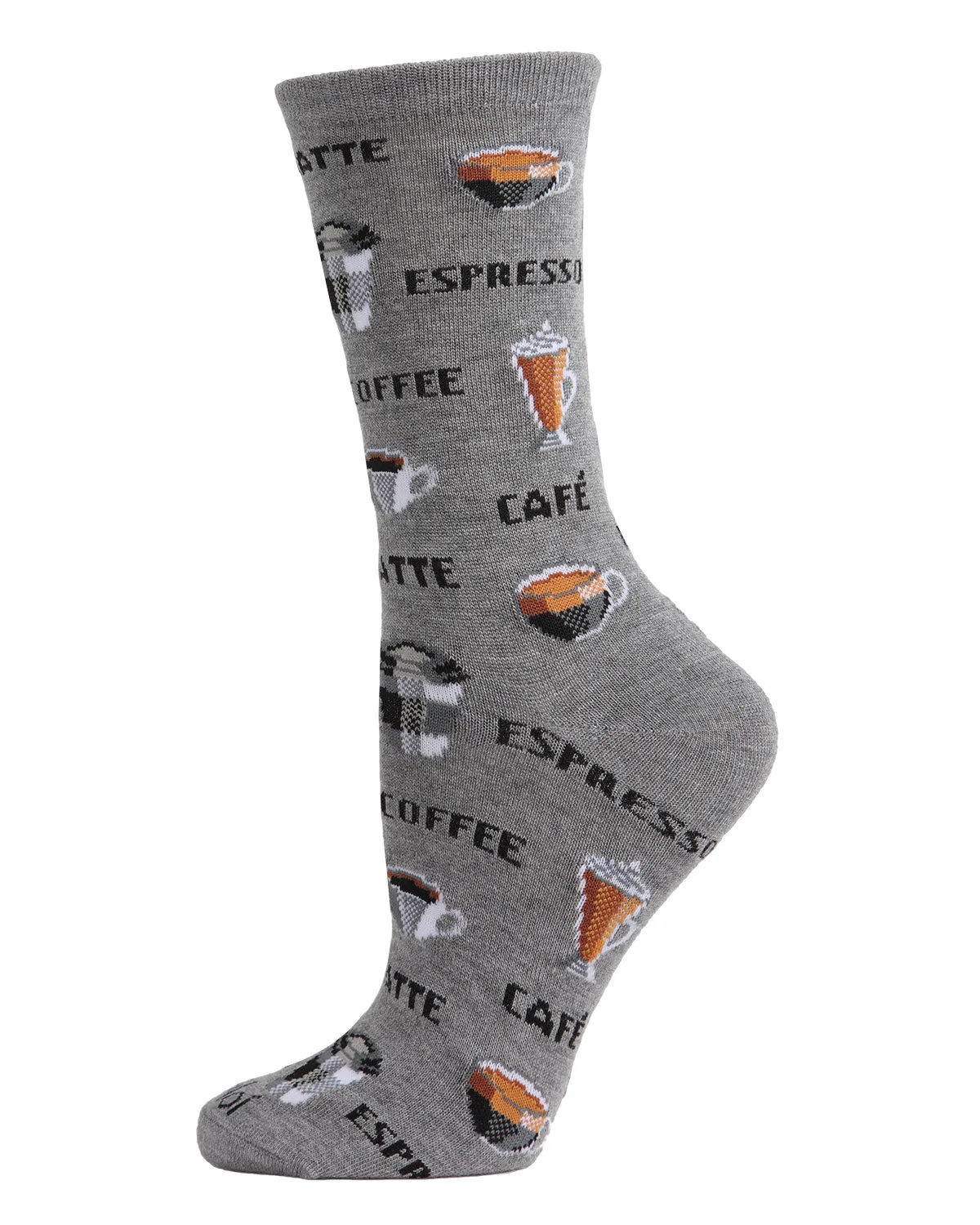 Coffee Bamboo Blend Crew Socks sold by MeMoi