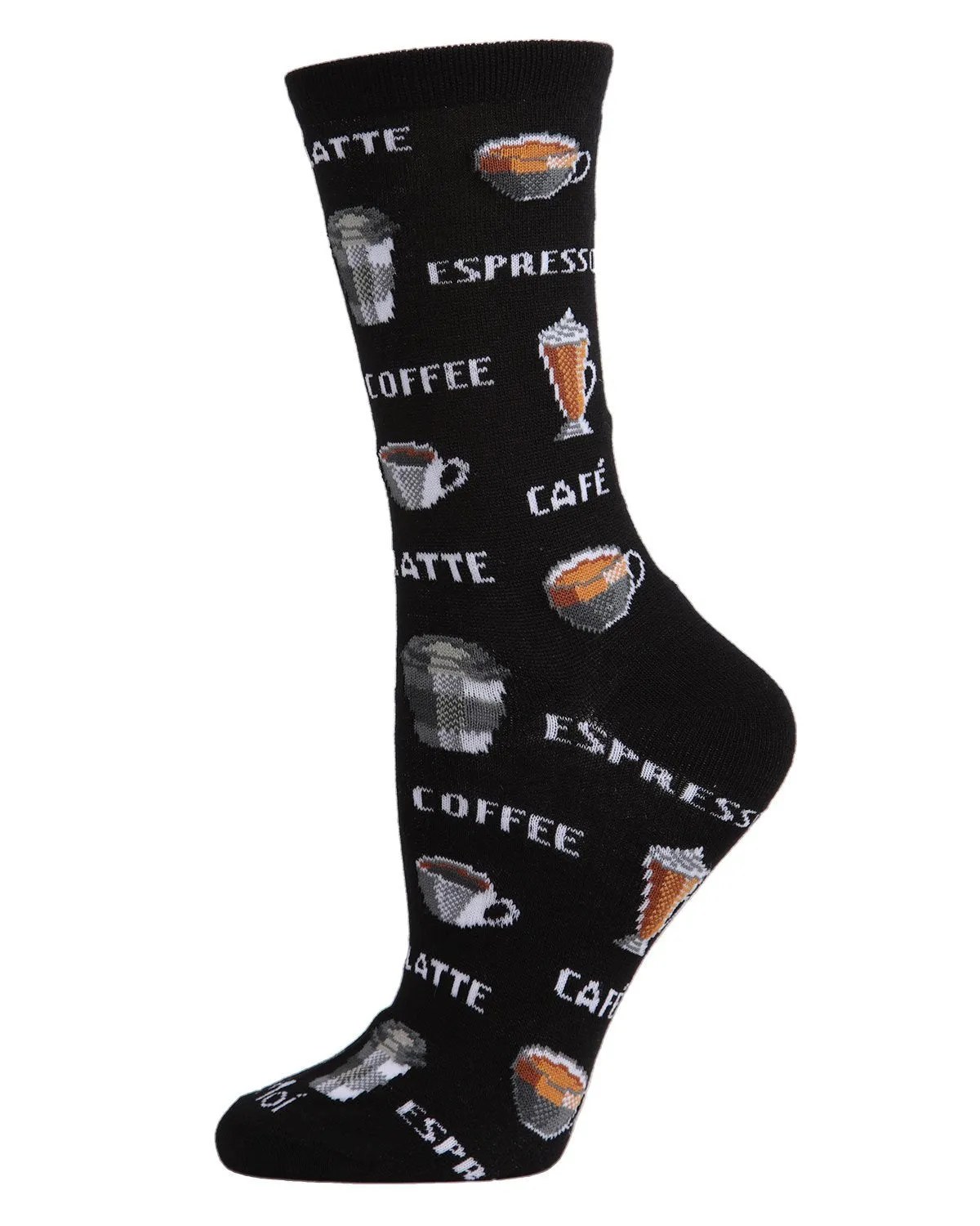 Coffee Bamboo Blend Crew Socks sold by MeMoi product image thumbnail 4