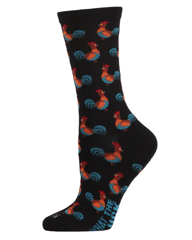 What the Cluck Bamboo Blend Chicken Crew Socks sold by MeMoi