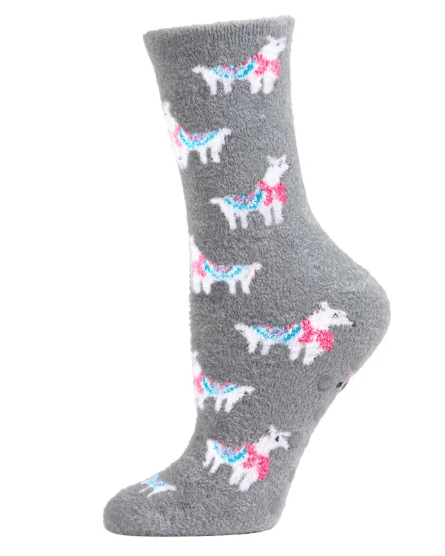 Women's Loveable Llama Cozy Crew Socks sold by MeMoi