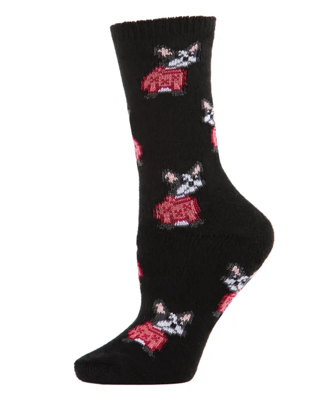 Women's Cozy Sweater Dog Novelty Boot Socks sold by MeMoi