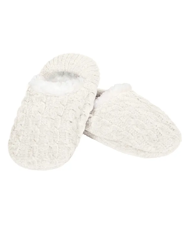Women's Classic Cable Knit Chenille Non-Skid Slipper sold by MeMoi