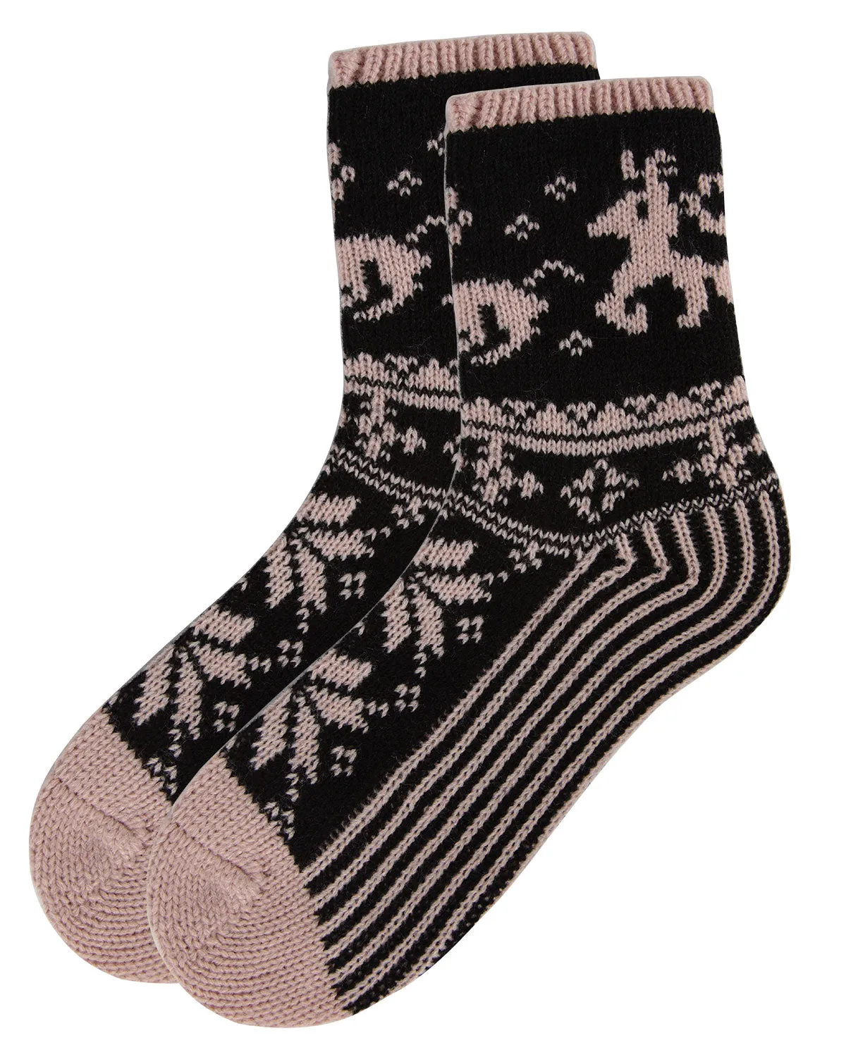 Women's Embroidered Reindeer Sweater Knit Crew Socks sold by MeMoi product image thumbnail 3