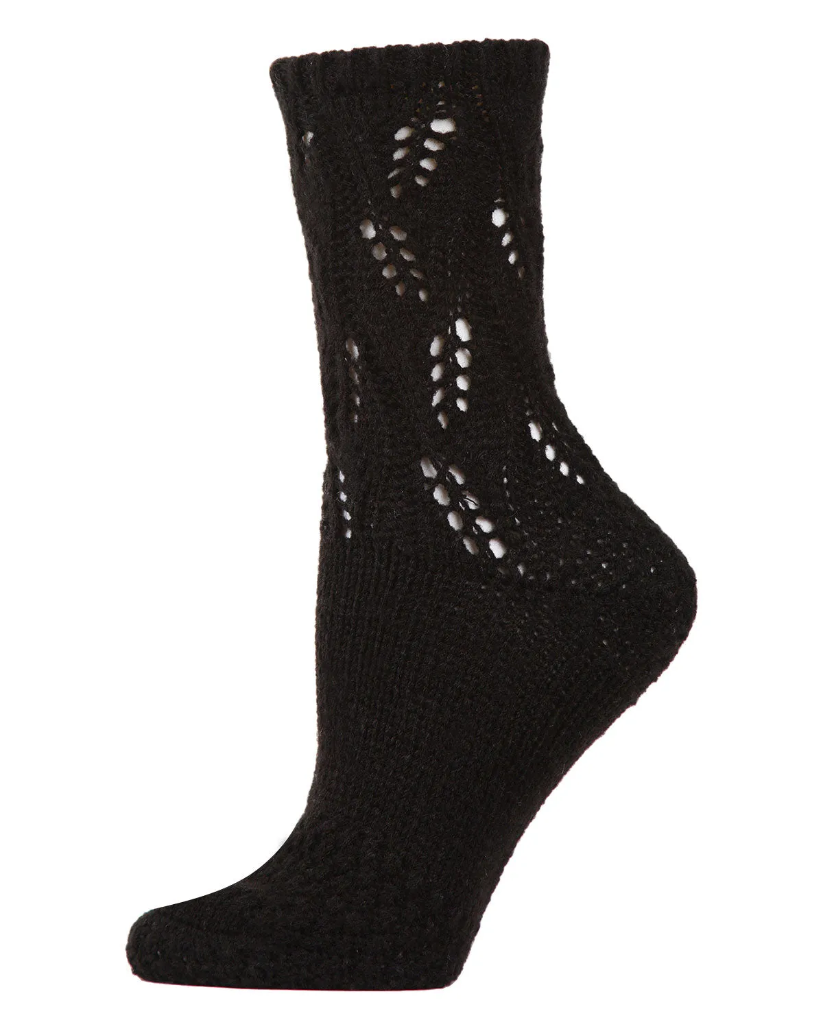Women's Pointelle Sweater Knit Cozy Soft Crew Socks sold by MeMoi