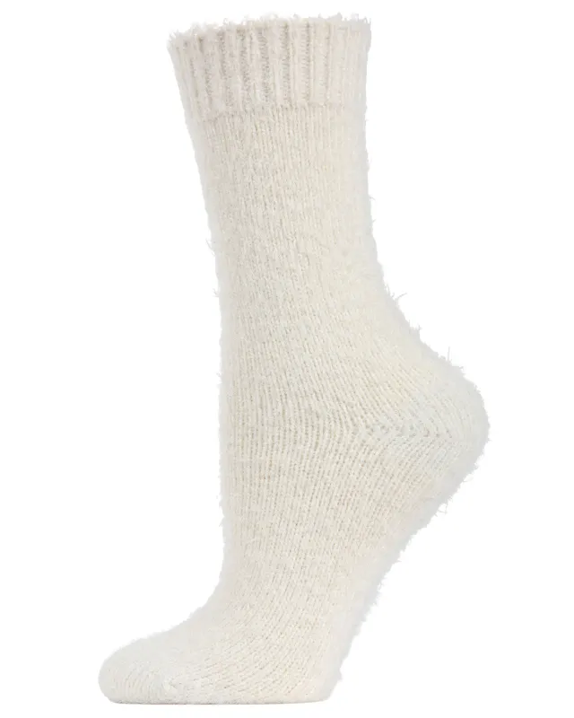 Women's Solid Plush Fuzzy Warm Crew Sock sold by MeMoi