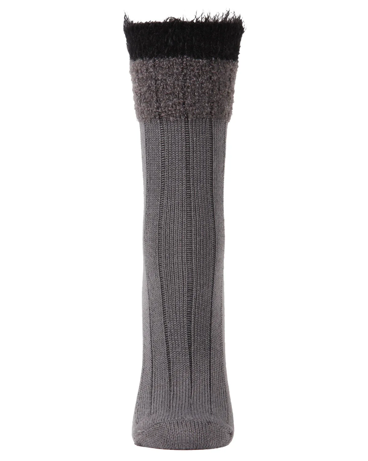 Women's Parfait Striped Fuzzy Cuff Crew Socks sold by MeMoi product image thumbnail 5