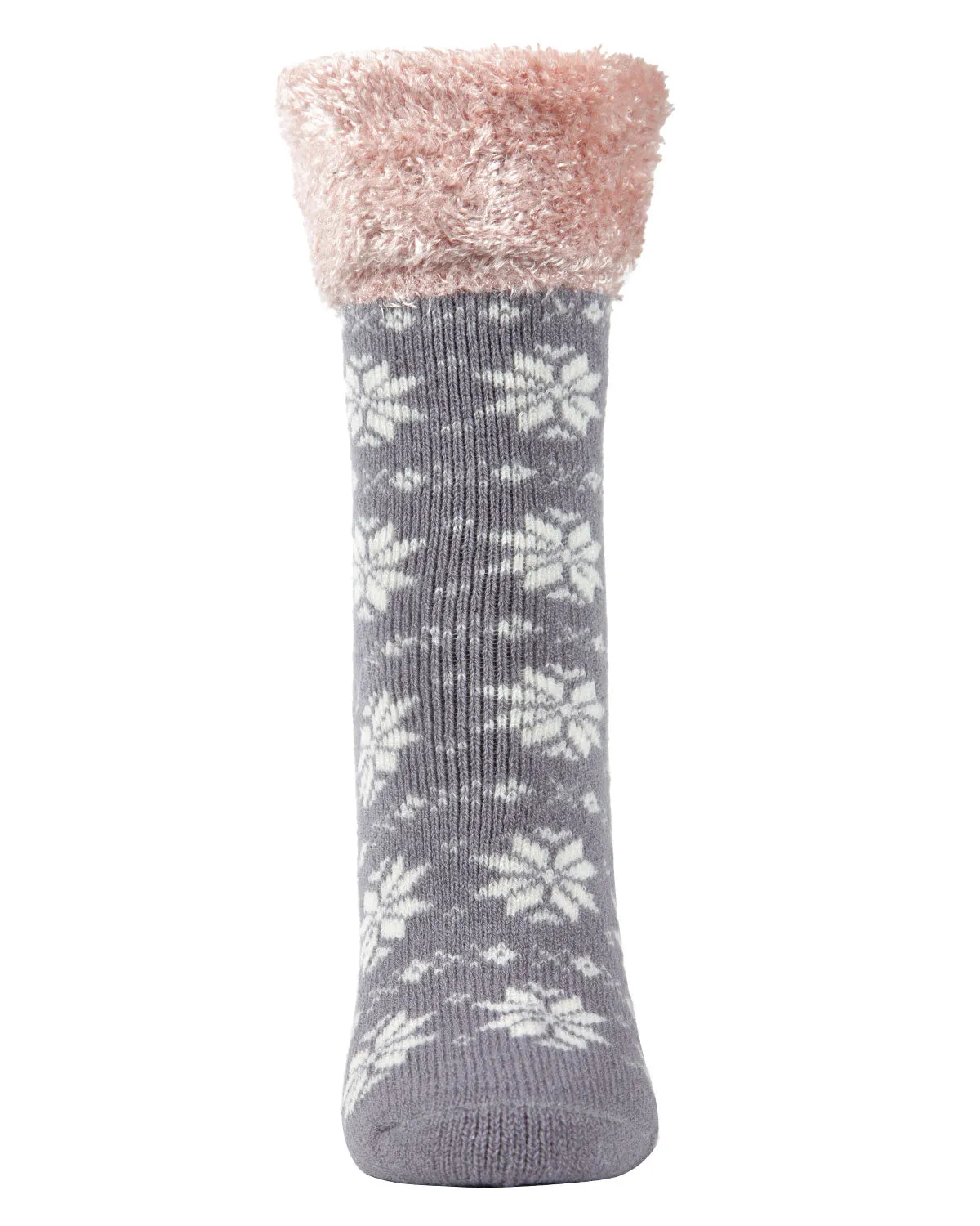 Women's Snowflake Fairisle Plush Cabin Socks sold by MeMoi product image thumbnail 5