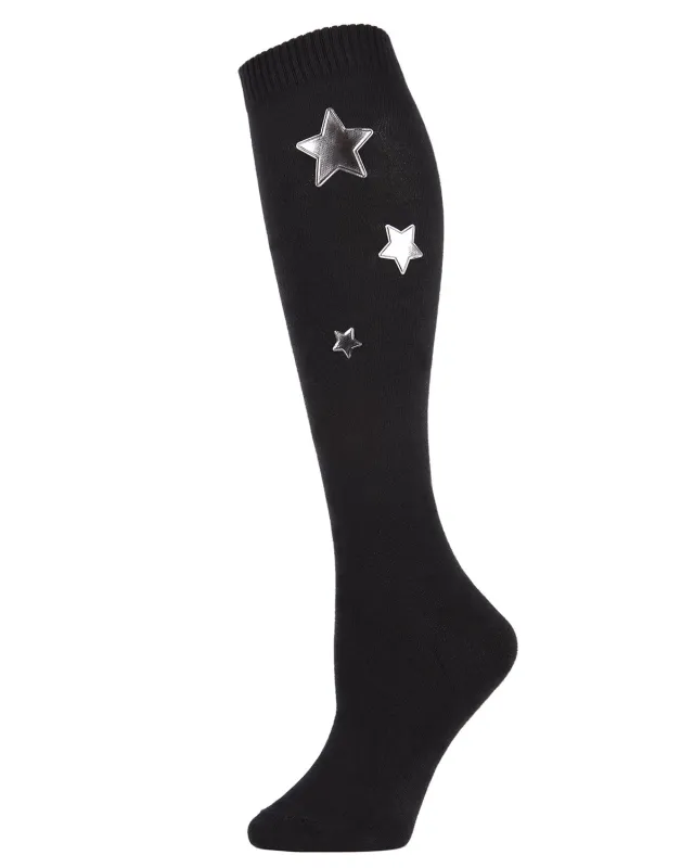 Women's Silver Star Metallic Knee High Socks sold by MeMoi