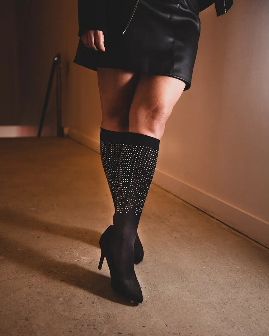 Women's Marquee Idol Faux Gemstone Knee High Socks sold by MeMoi product image thumbnail 4