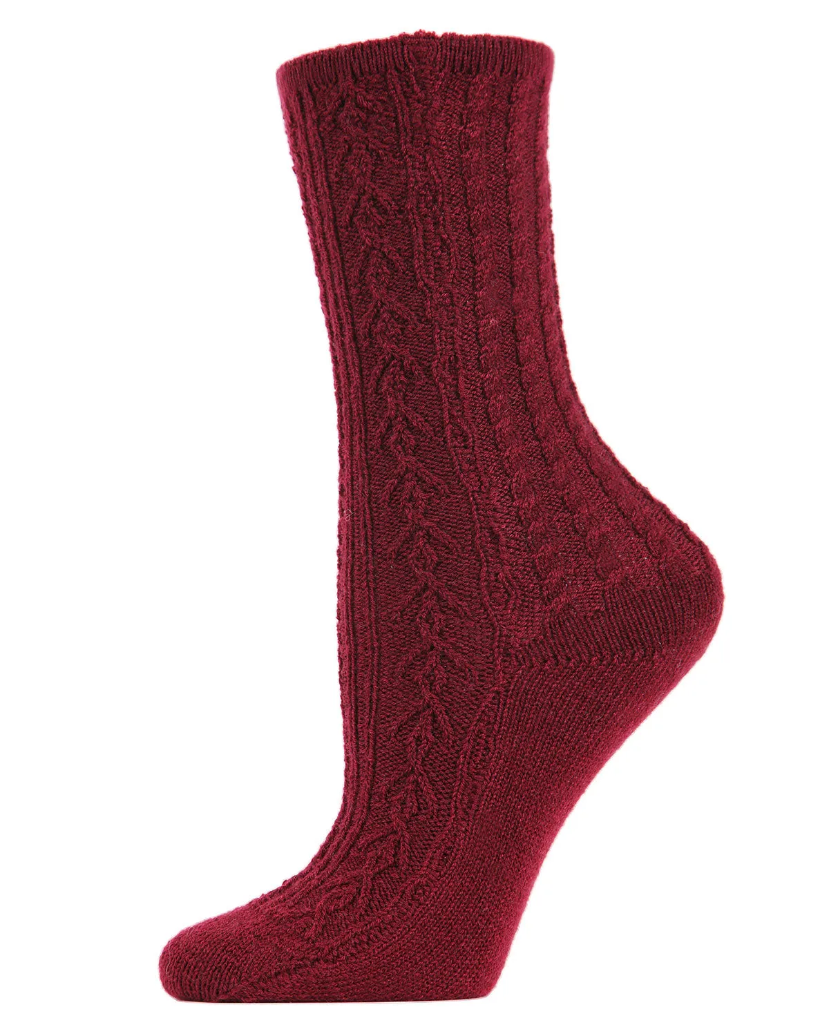 Women's Classic Cable Knit Vintage Style Crew Socks sold by MeMoi