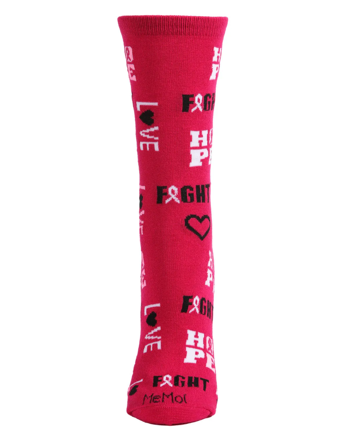 Hope Love Fight Breast Cancer Awareness Bamboo Blend Socks sold by MeMoi product image thumbnail 2