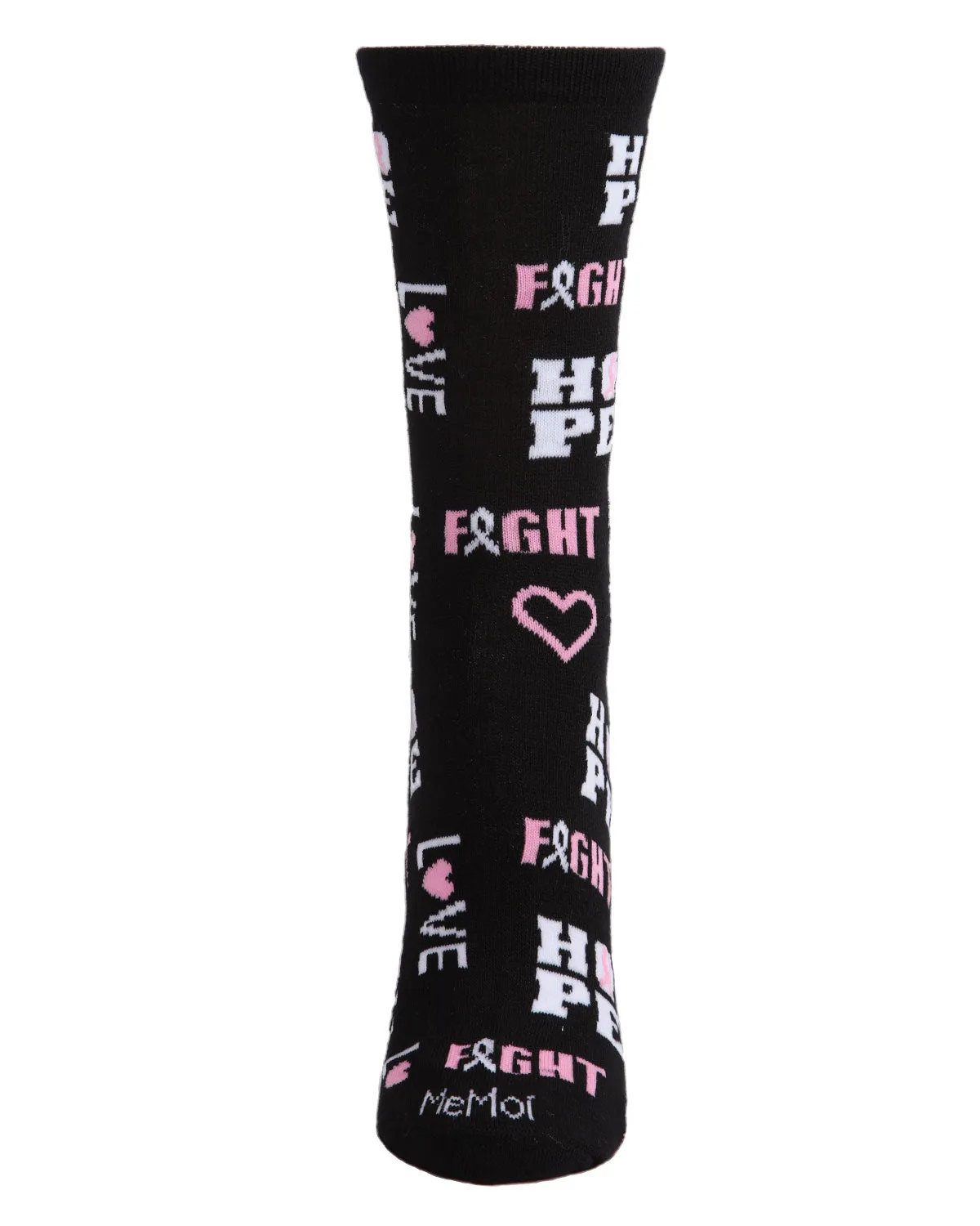 Hope Love Fight Breast Cancer Awareness Bamboo Blend Socks sold by MeMoi product image thumbnail 5