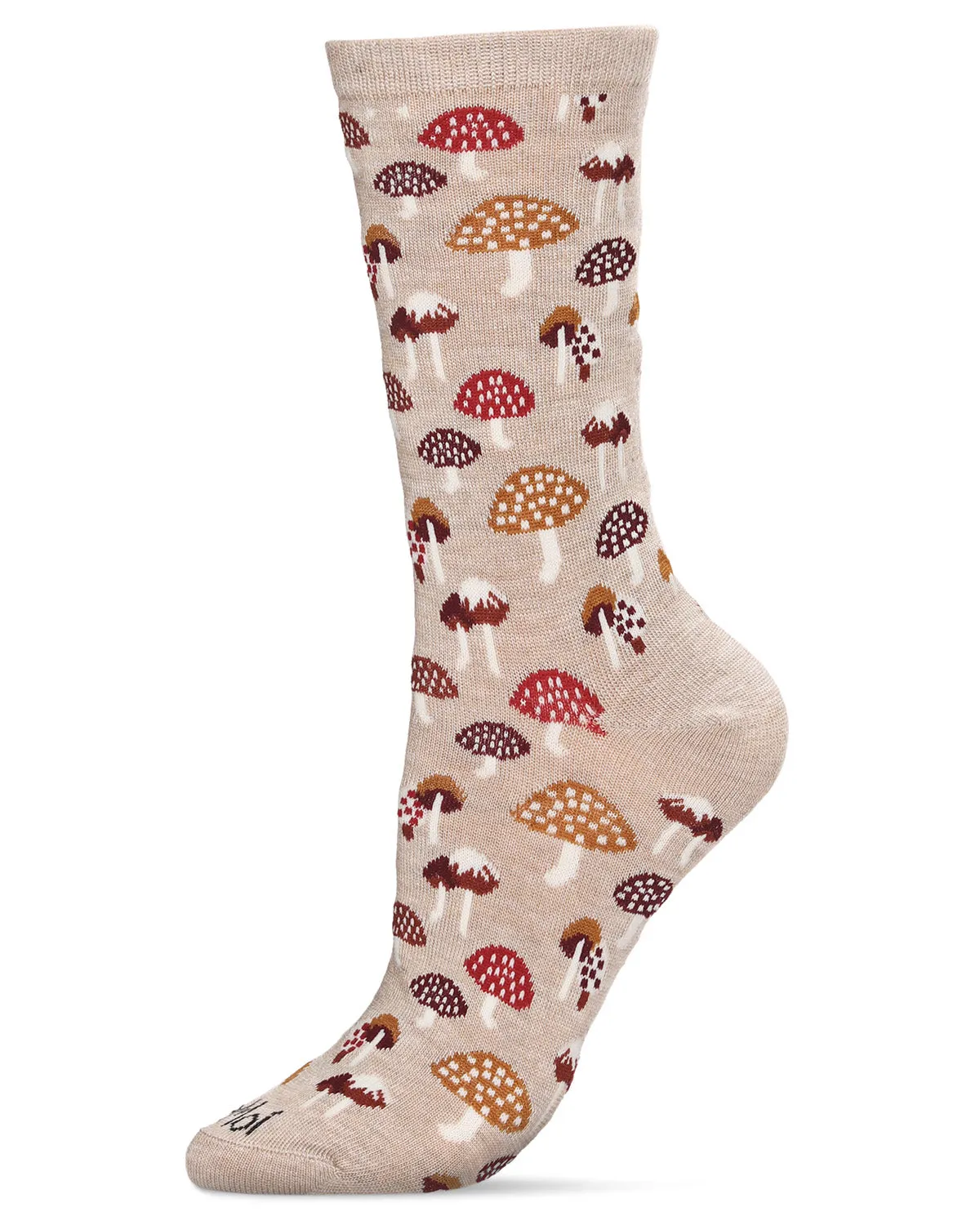Mushroom Field Bamboo Blend Crew Sock sold by MeMoi product image thumbnail 4