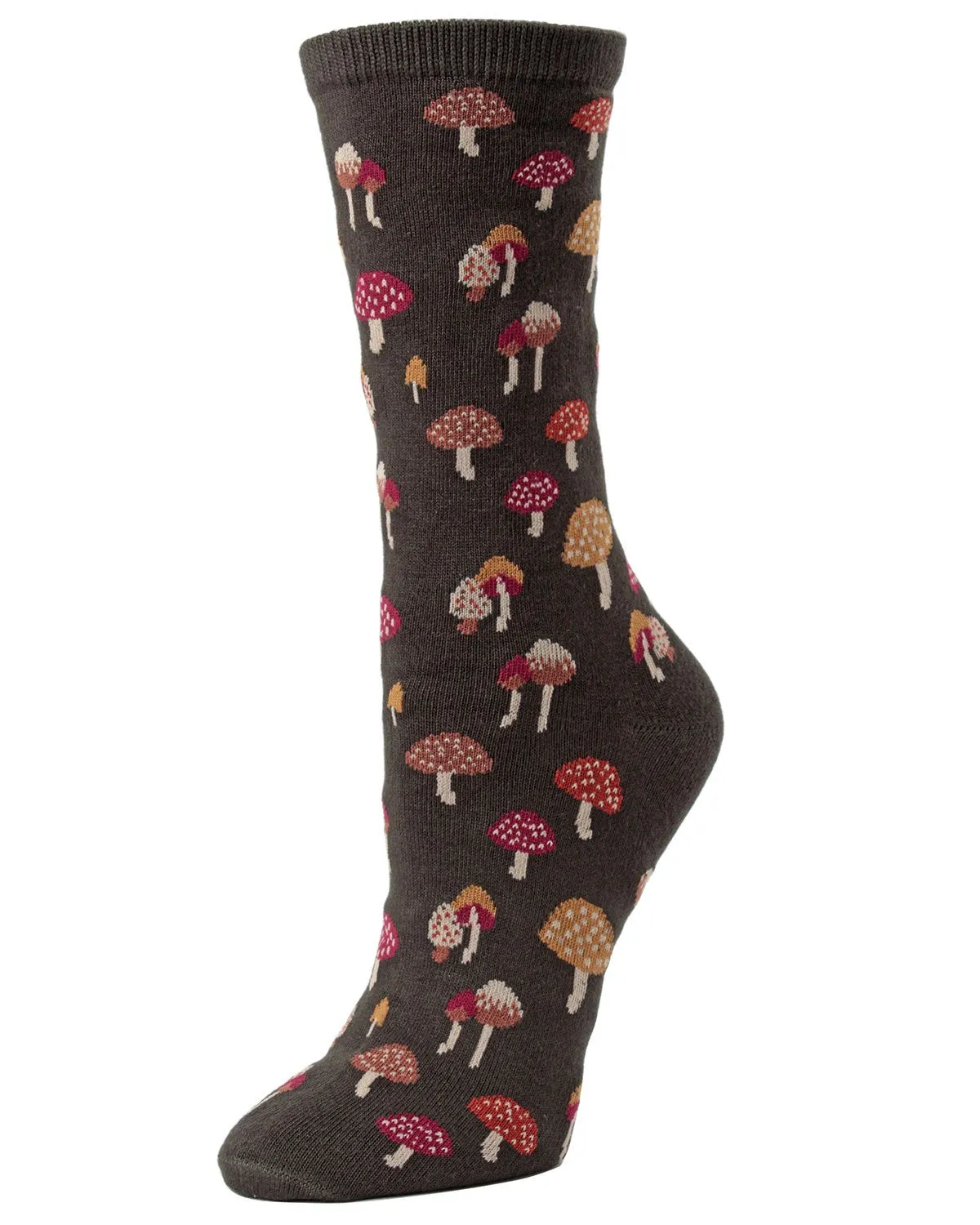 Mushroom Field Bamboo Blend Crew Sock sold by MeMoi product image thumbnail 3