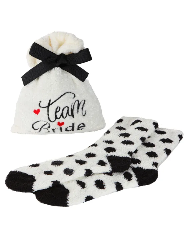 Team Bride Cozy Socks & Gift Bag Set sold by MeMoi