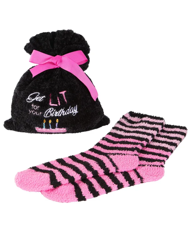 Get Lit Cozy Socks & Gift Bag Set sold by MeMoi