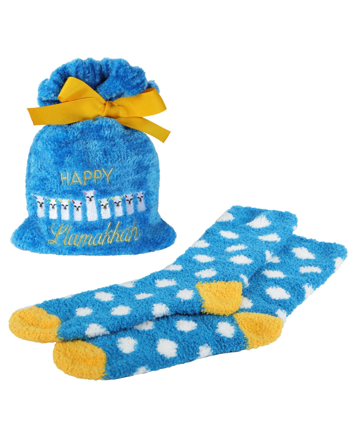 Happy Llamakkah Cozy Socks & Gift Bag Set sold by MeMoi