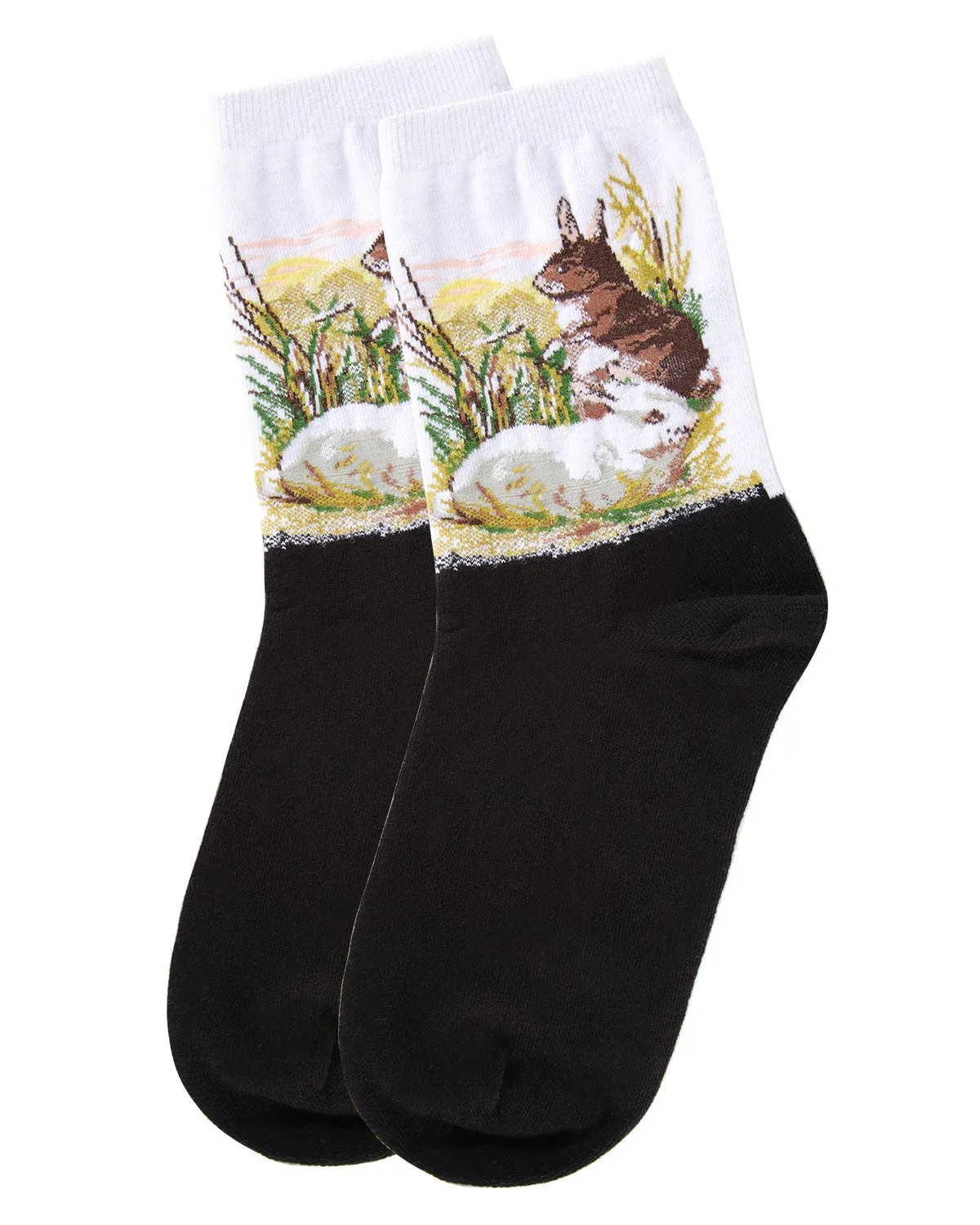 Women's Rabbit Limited Edition Art Cotton Blend Crew Sock sold by MeMoi product image thumbnail 3